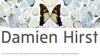 Damien Hirst exhibition banner